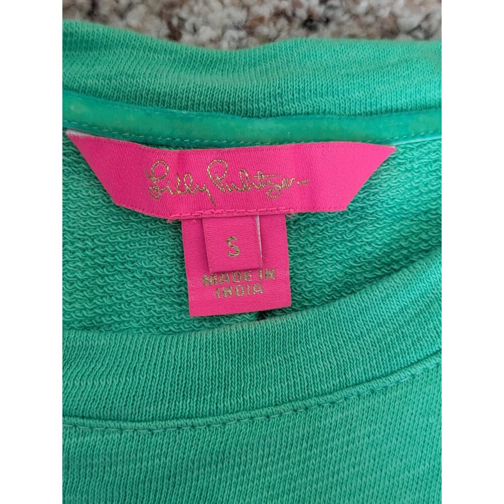 Lilly Pulitzer Jasona Eyelet Dress Lace Long Sleeve Kelly Green Size Small - Picture 6 of 12